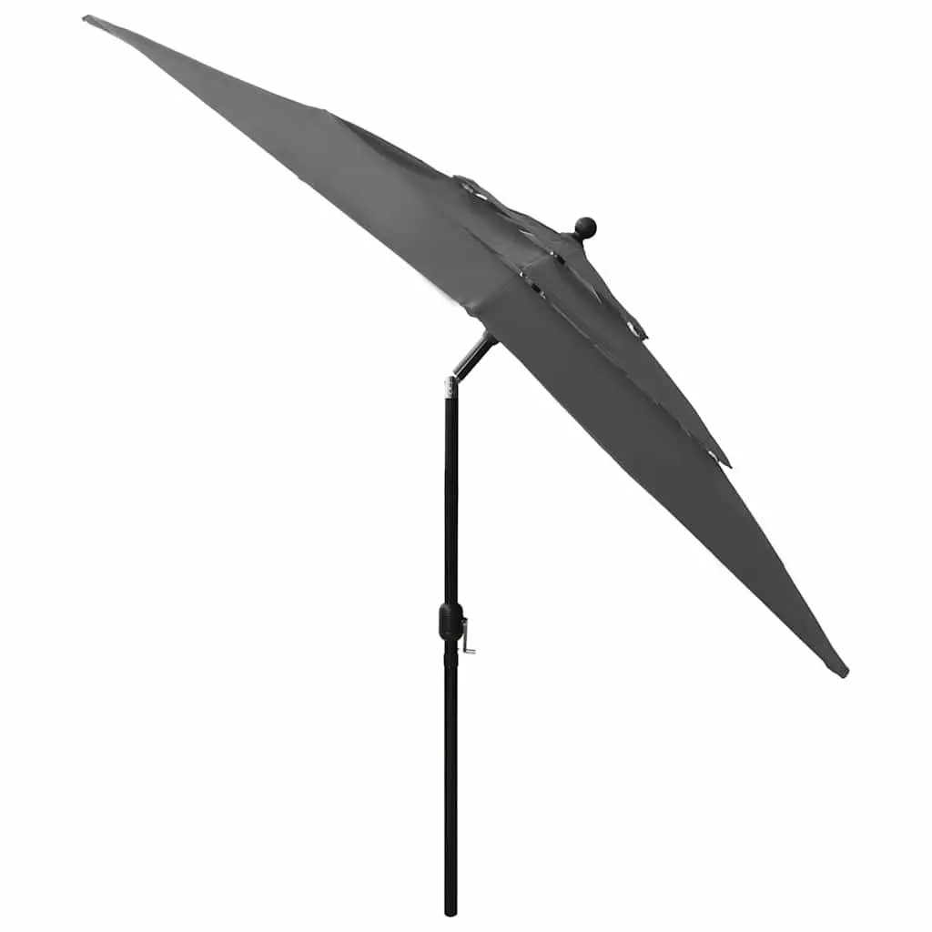 3-Tier Garden Parasol with Crank Tilt Function