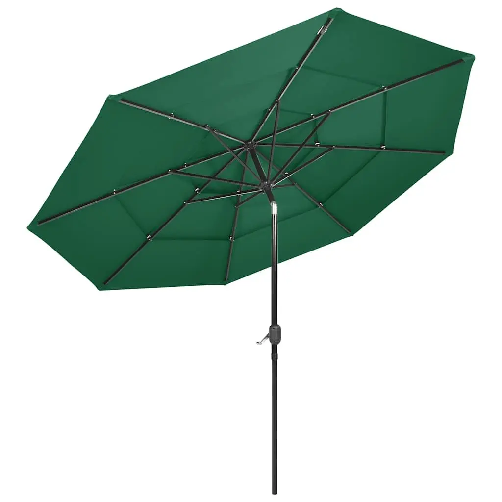 Garden Parasol Polyester 3m Green