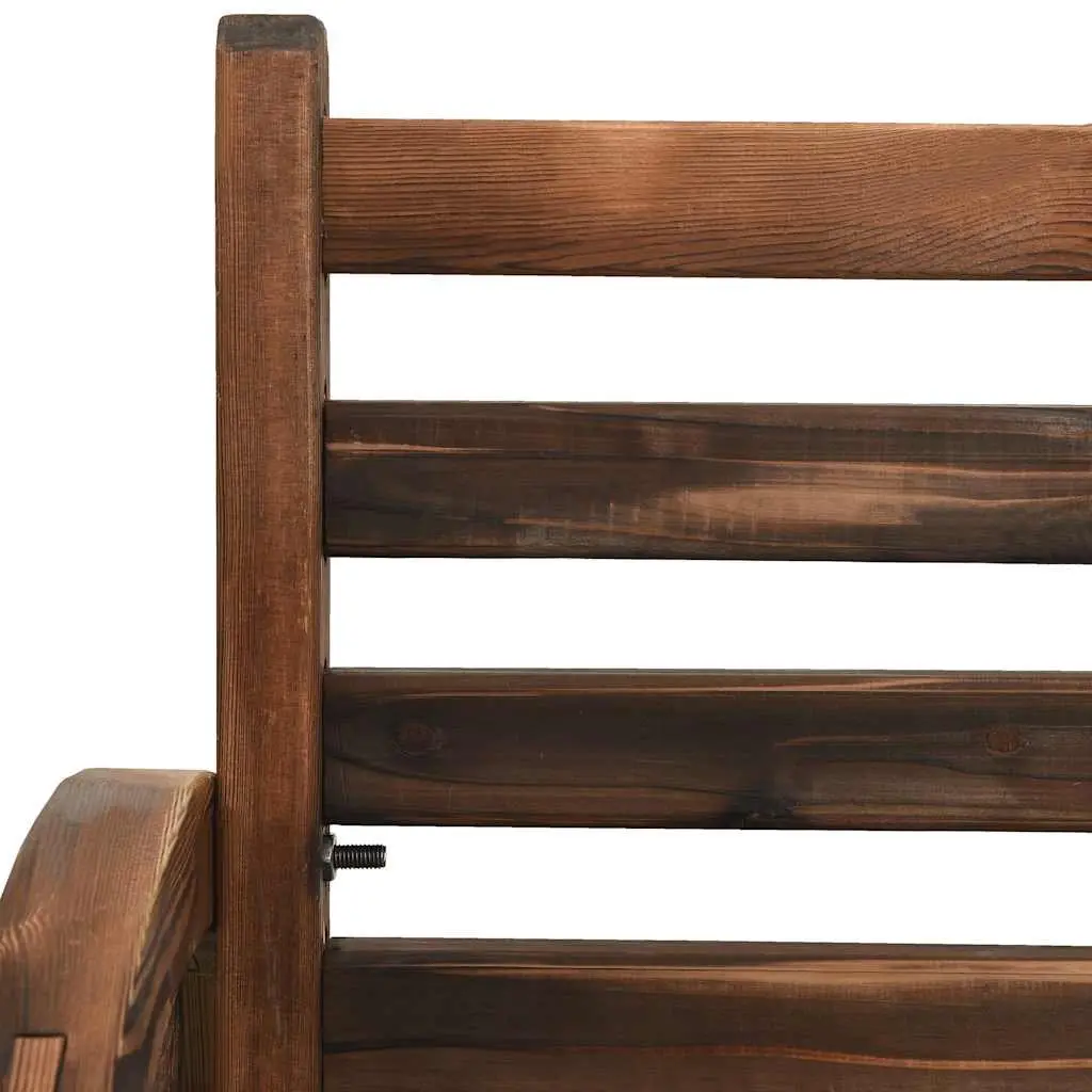 Garden Bench 142cm Outdoor Seating Solid Wood Wagon Wheel Design Patio Furniture