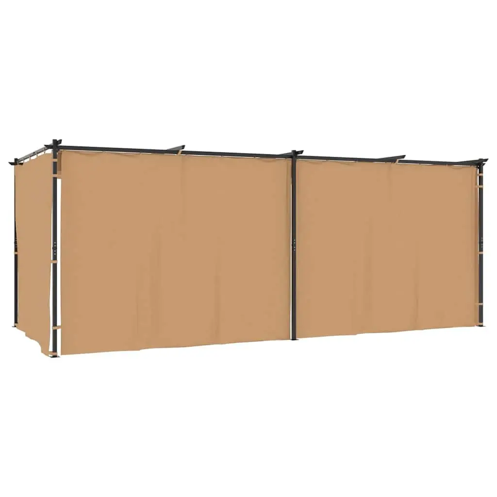 6x3 m Gazebo Canopy with Side Curtains