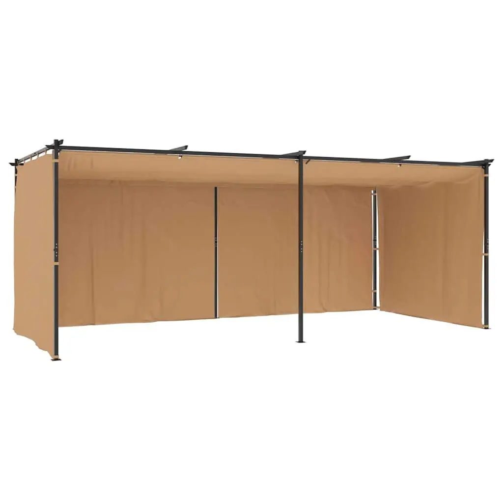 6x3 m Gazebo Canopy with Side Curtains