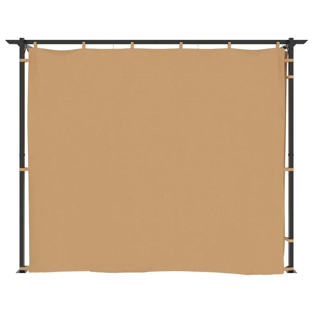 6x3 m Gazebo Canopy with Side Curtains