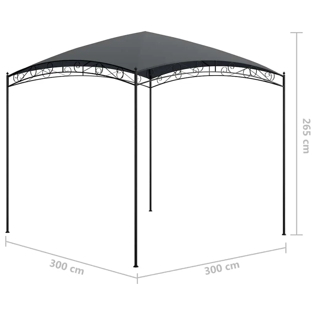 Anthracite 3x3x2.65m Outdoor Canopy Gazebo