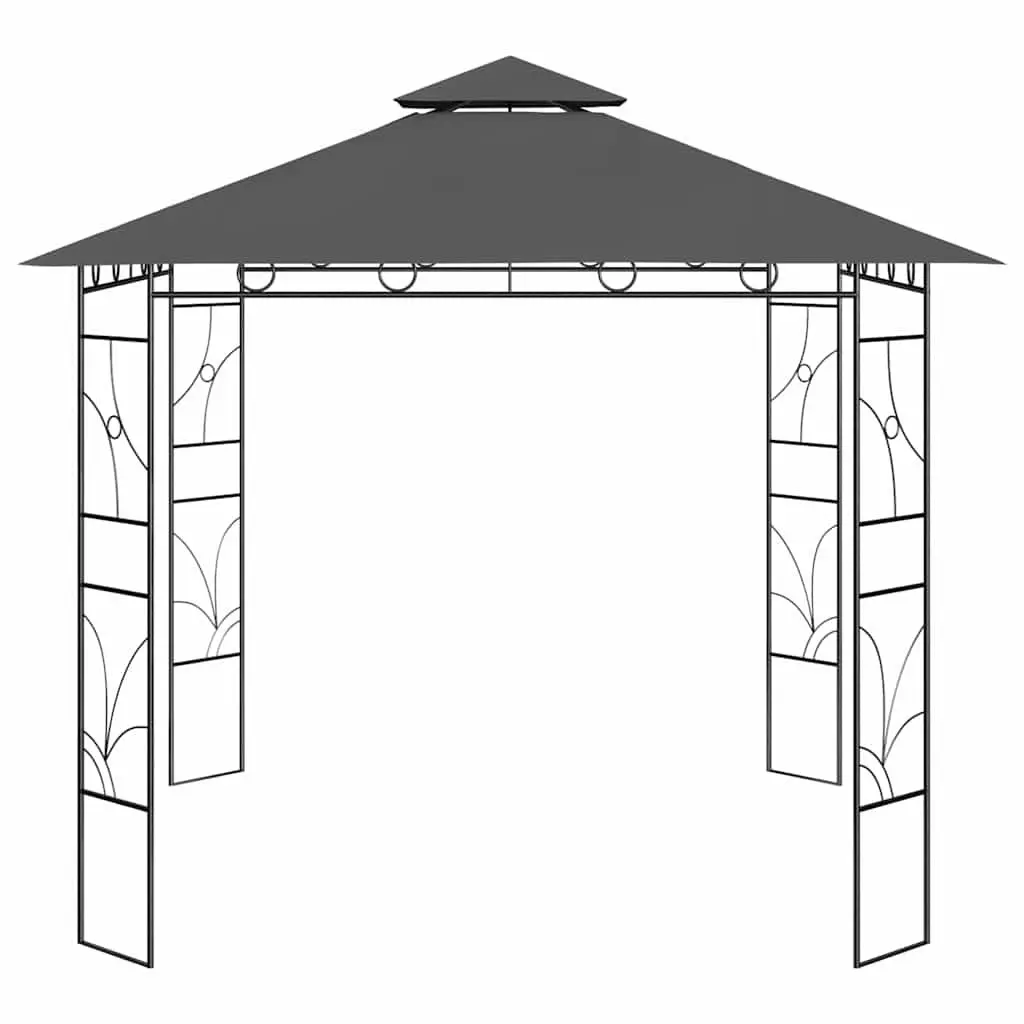 Gazebo Steel 3x3x2.7m Anthracite Outdoor Canopy Tent Shelter