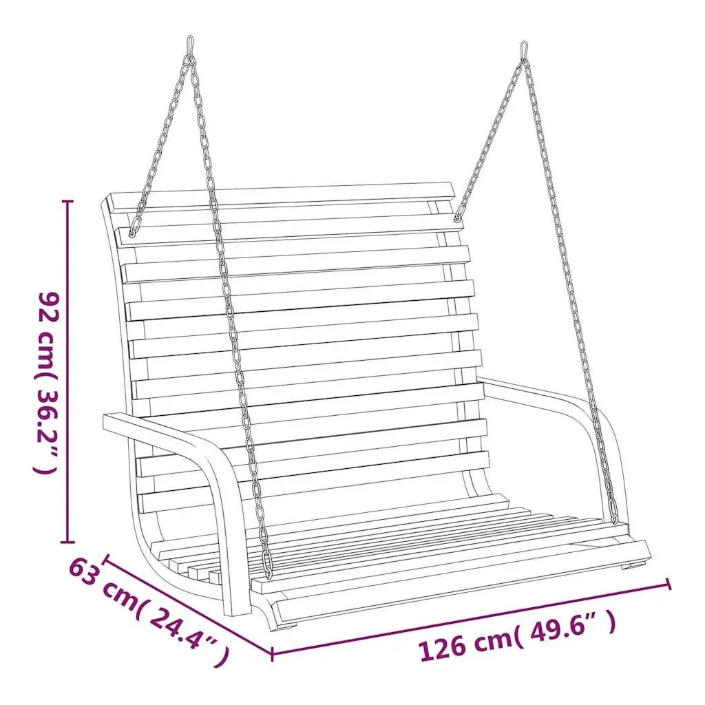 Wooden Swing Bench for Outdoor Relaxation