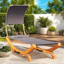 Stylish Outdoor Lounge Bed with Canopy for Relaxation