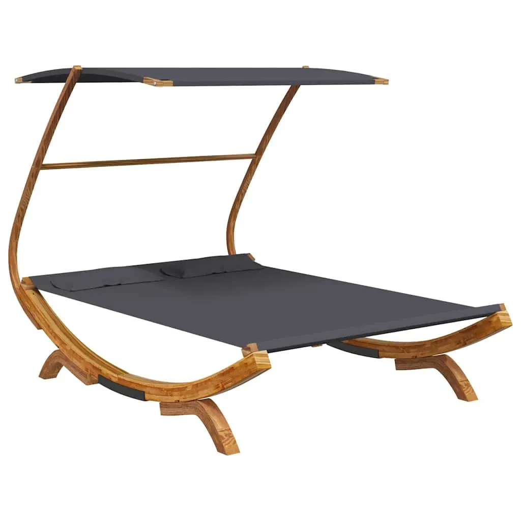 Outdoor Lounge Bed with Canopy for Relaxation