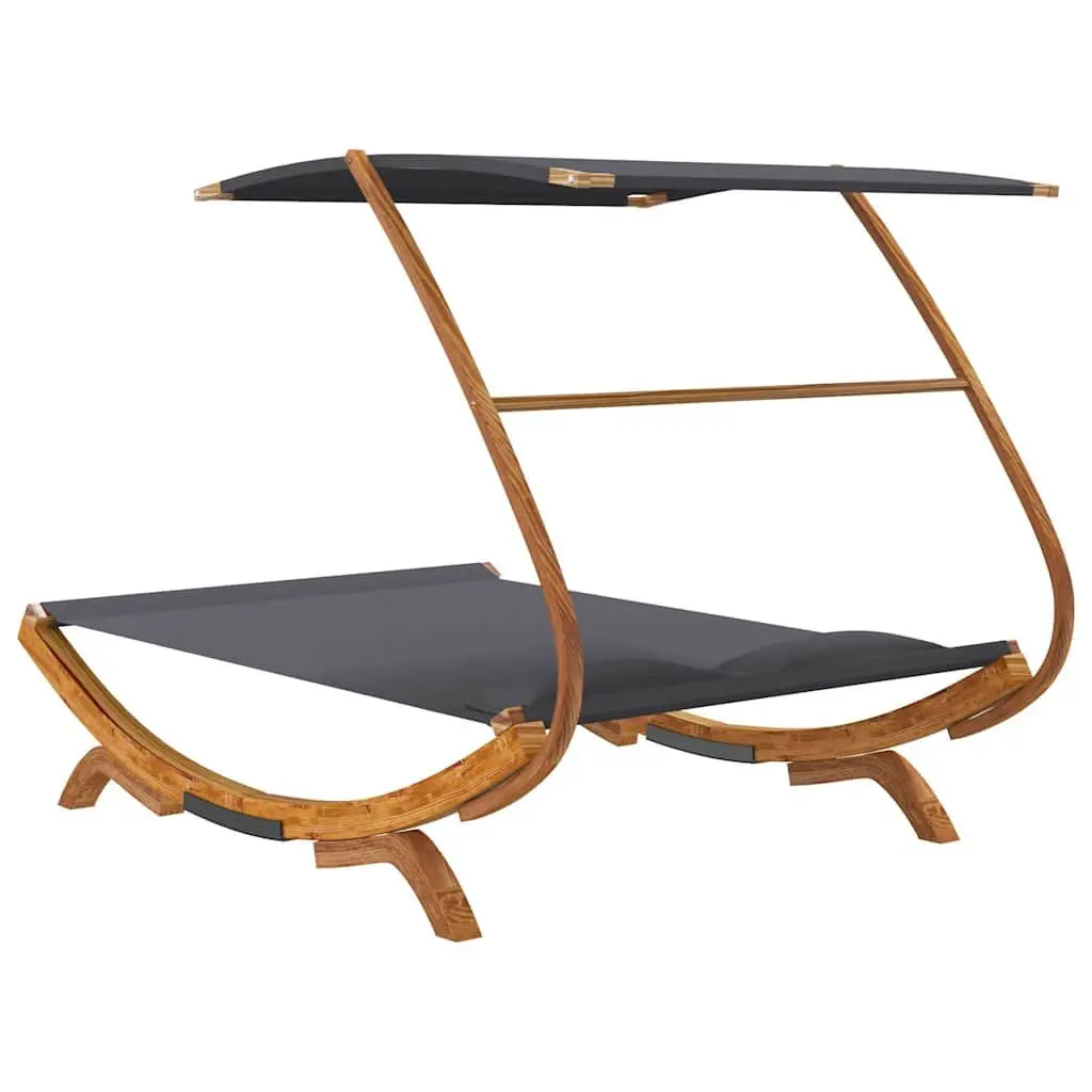 Outdoor Lounge Bed with Canopy for Relaxation