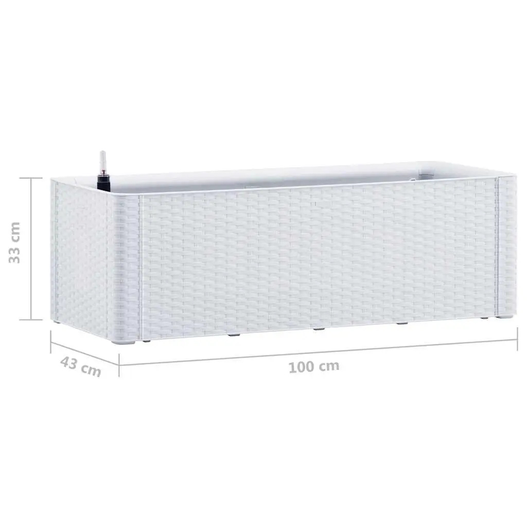 White Raised Garden Bed with Self-Watering System