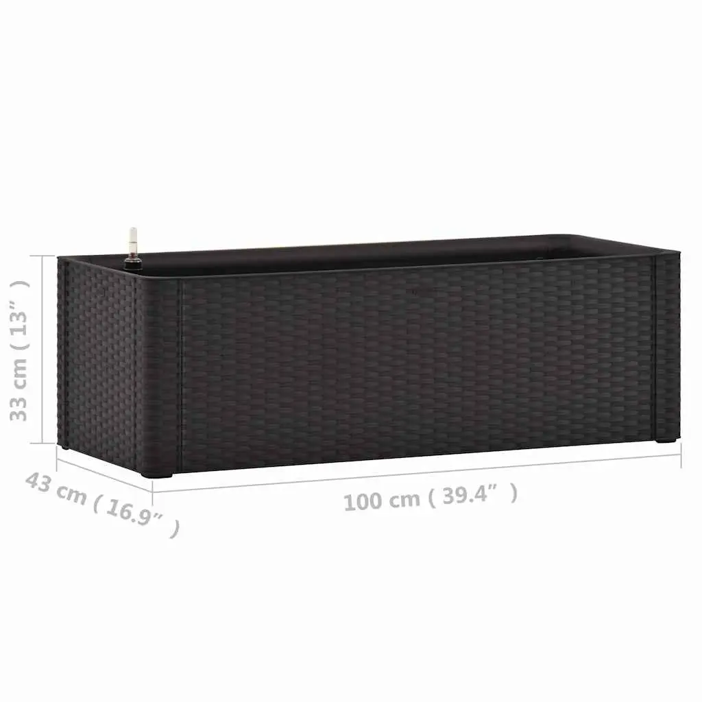 Self-Watering Raised Garden Bed Planter in Anthracite