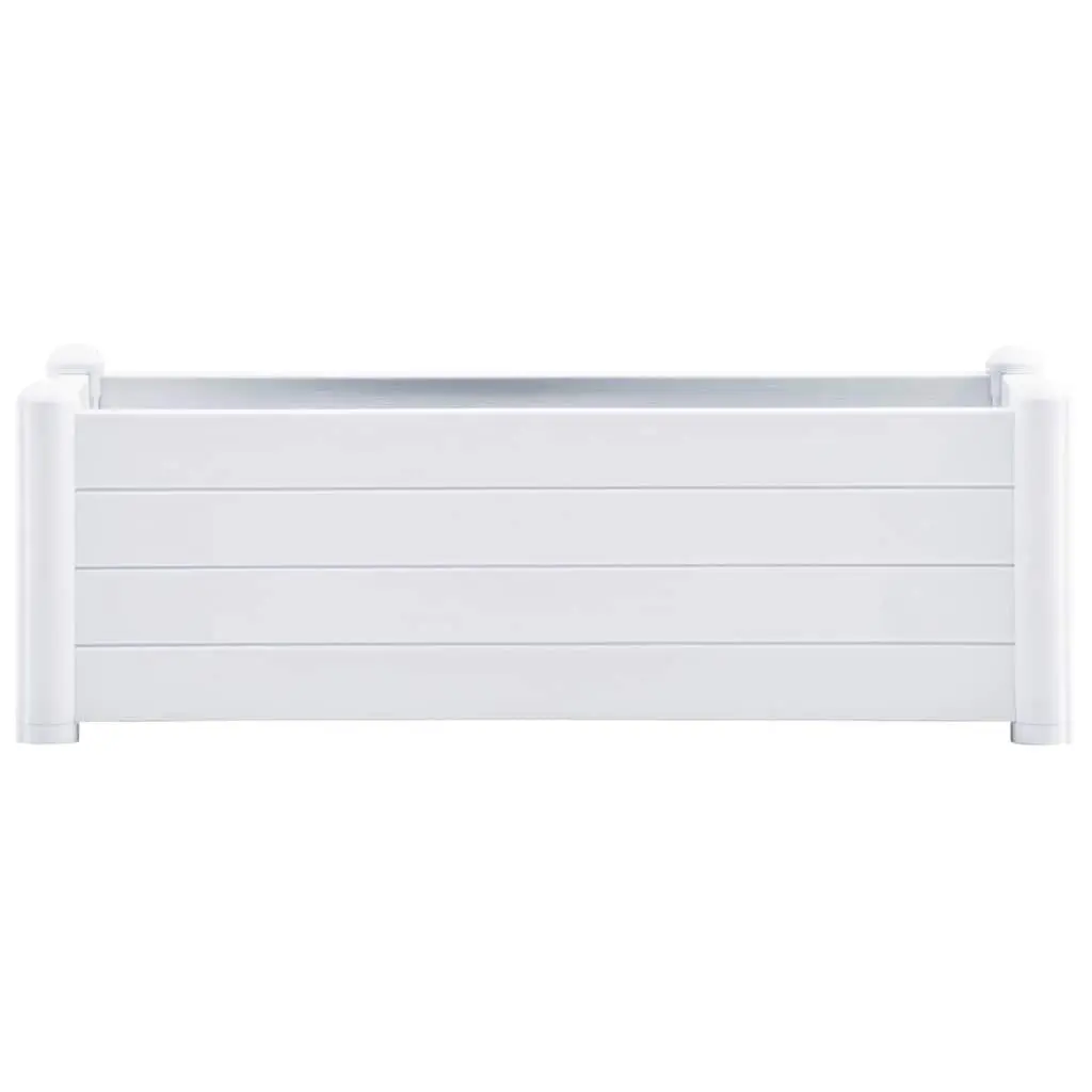 Raised Garden Bed Planter Polypropylene 100 x 43 x 35 cm White