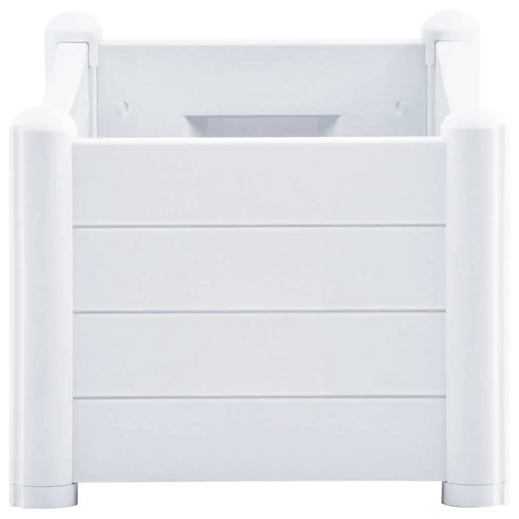 Raised Garden Bed Planter Polypropylene 100 x 43 x 35 cm White