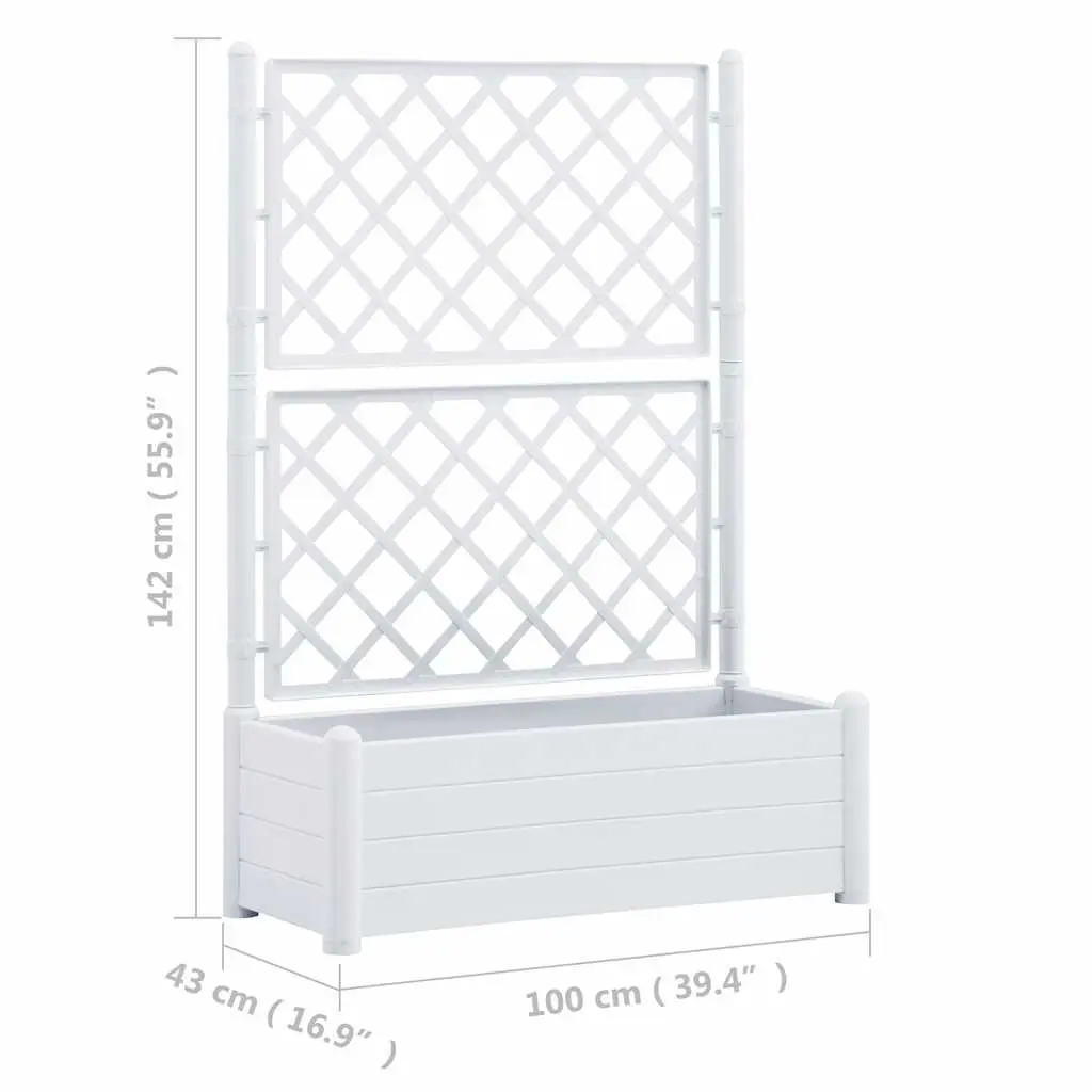 Garden Planter with Trellis for Climbing Plants