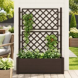 Premium Garden Planter with Integrated Trellis for Climbing Plants