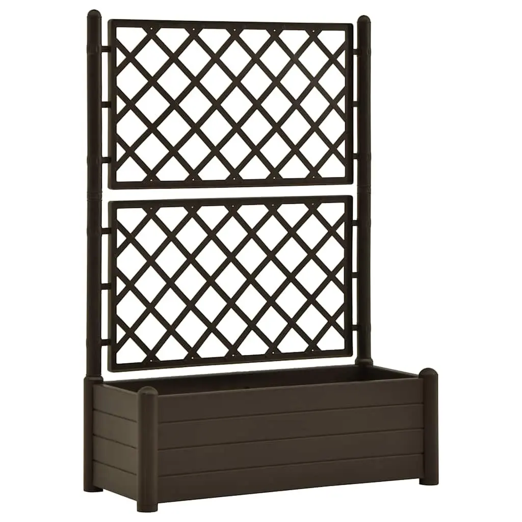 Garden Planter PP 100 x 43 x 142 cm Anthracite