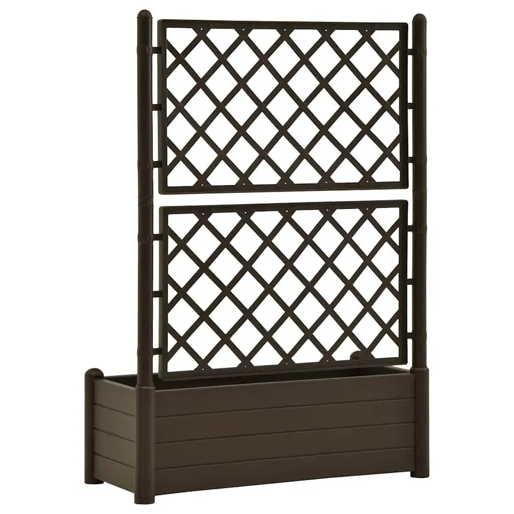 Garden Planter PP 100 x 43 x 142 cm Anthracite