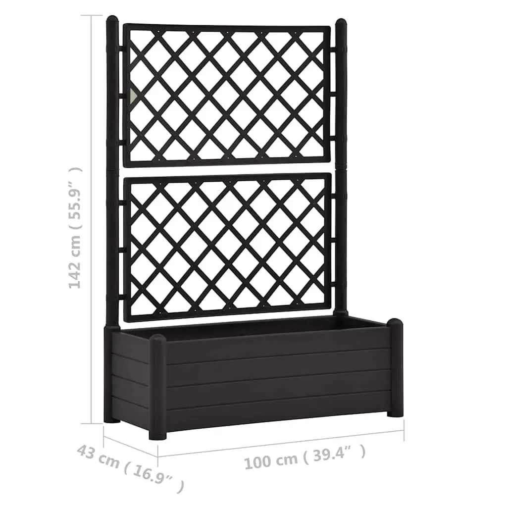 Garden Planter with Integrated Trellis