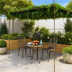 Sturdy Wrought Iron Garden Pergola for Climbing Plants