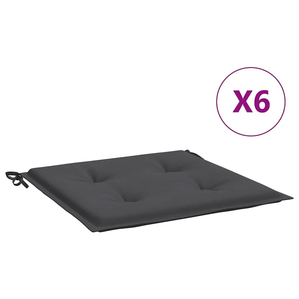 Outdoor Chair Cushions 6 pcs Anthracite