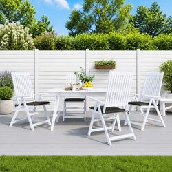 Anthracite Garden Chair Cushions 4 pcs Oxford Fabric