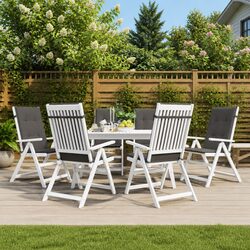 Highback Chair Cushions 6 pcs Anthracite Outdoor Pads