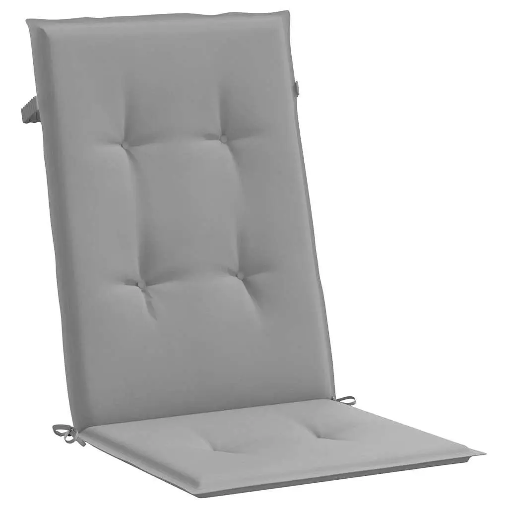 Highback Chair Cushions 6 pcs Grey 120x50x3 cm