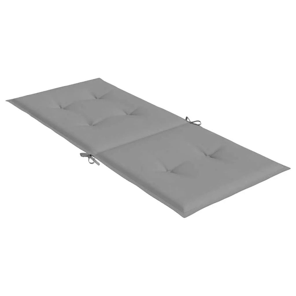 Highback Chair Cushions 6 pcs Grey 120x50x3 cm