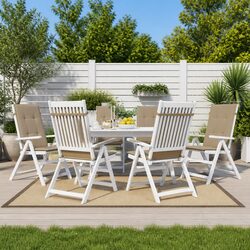 Highback Chair Cushions 6 pcs in Taupe for Outdoor Use
