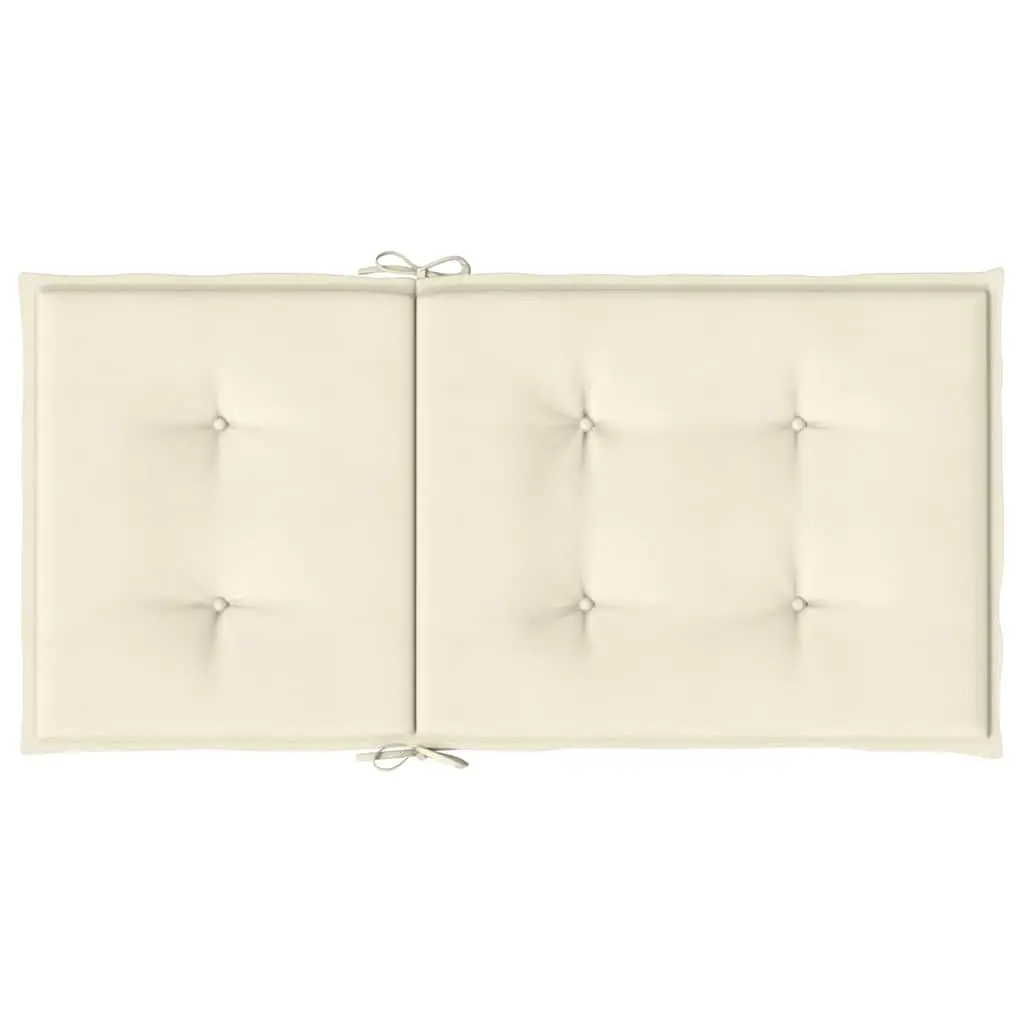 Cream Lowback Chair Cushions 6 pcs for Patio