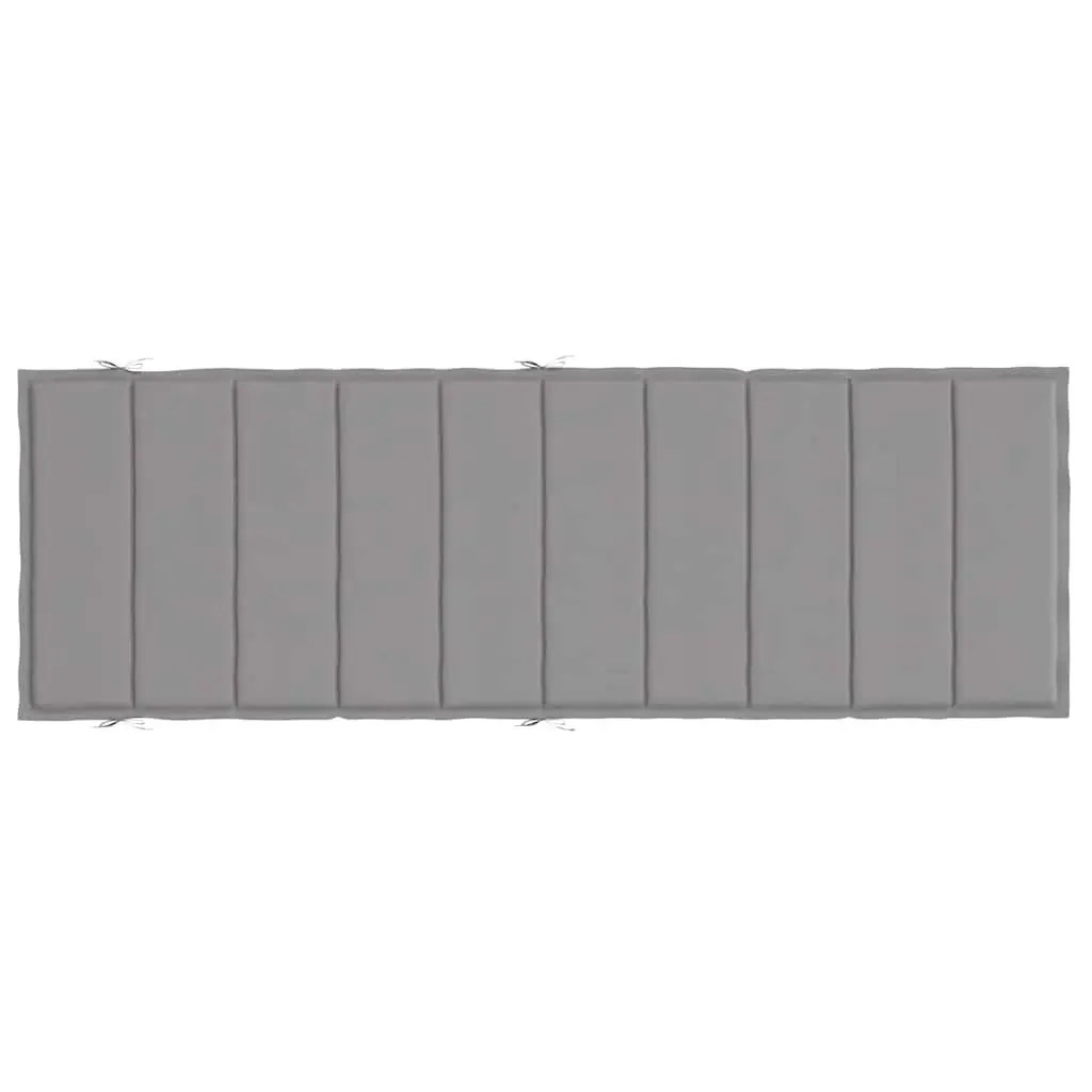 Grey Oxford Fabric Sun Lounger Cushion 186x58cm