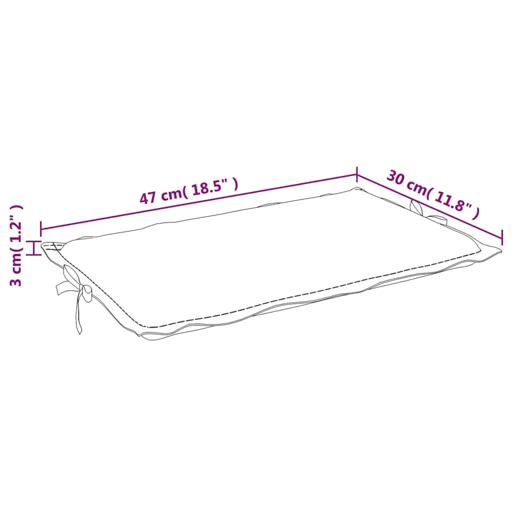 Grey Oxford Fabric Sun Lounger Cushion 186x58cm