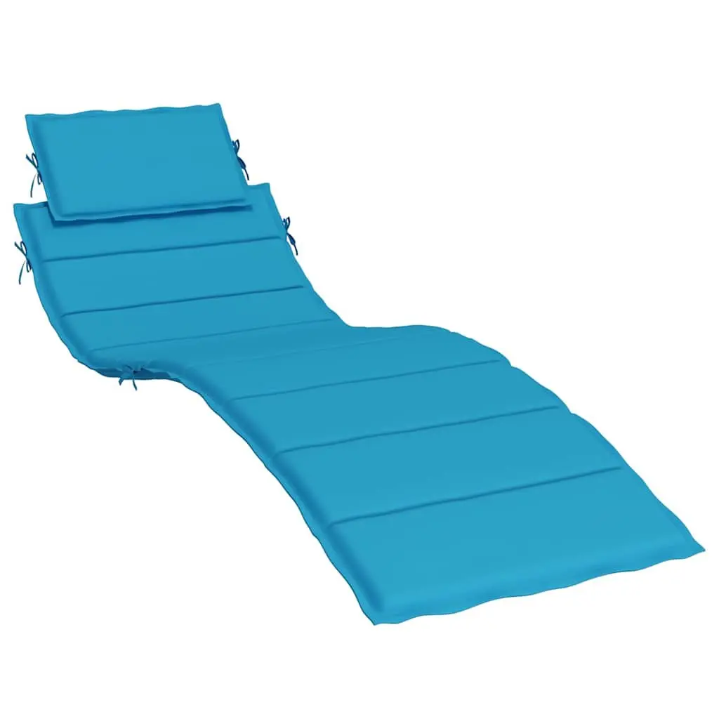 Outdoor Garden Chair Blue Cushion Pad 186x58x4cm