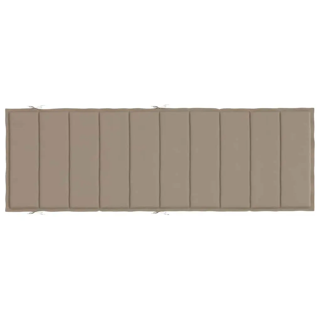 Sun Lounger Cushion Oxford Fabric 186 x 58 x 4 cm Taupe Waterproof
