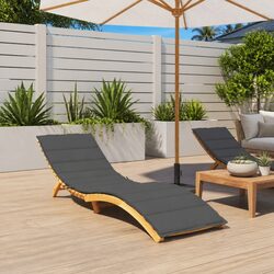 Premium Anthracite Sun Lounger Cushion 200x60x3cm