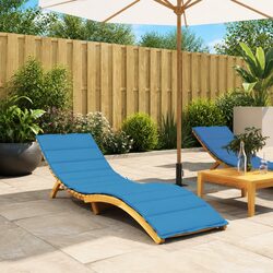 Premium Sun Lounger Cushion in Blue for Outdoor Comfort
