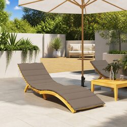 Durable Taupe Sun Lounger Cushion for Outdoor Relaxation