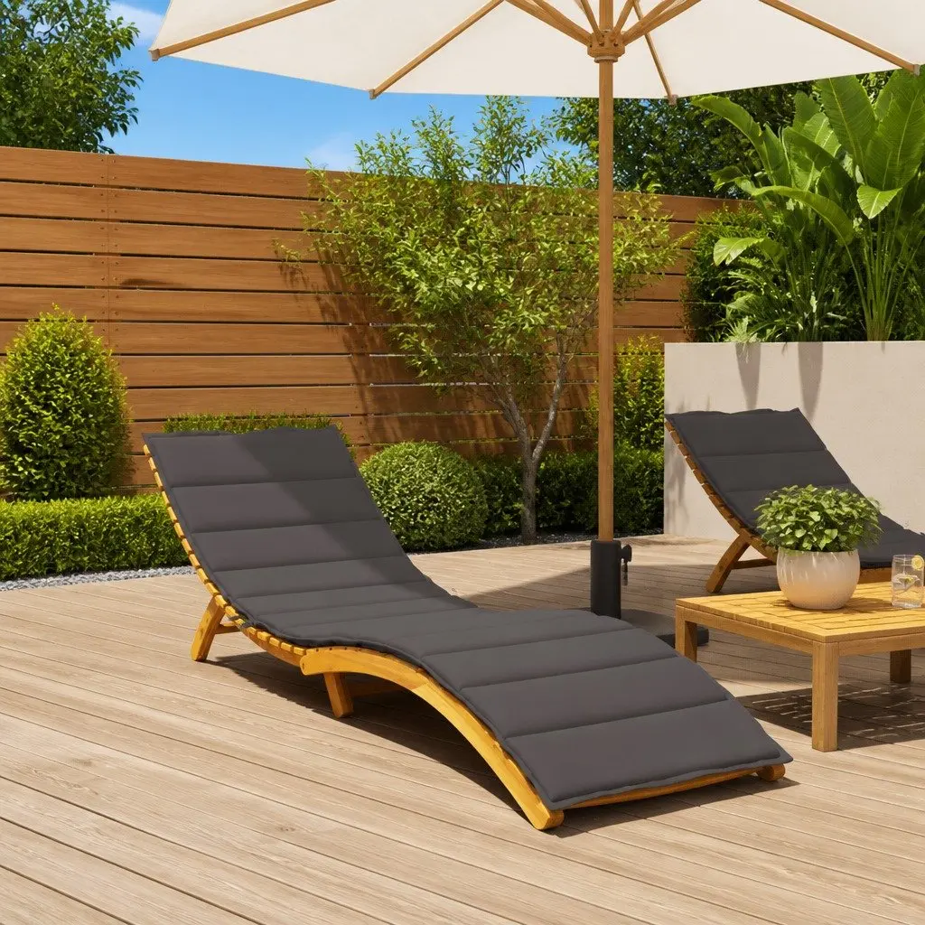Anthracite Sun Lounger Cushion 200x70x3cm
