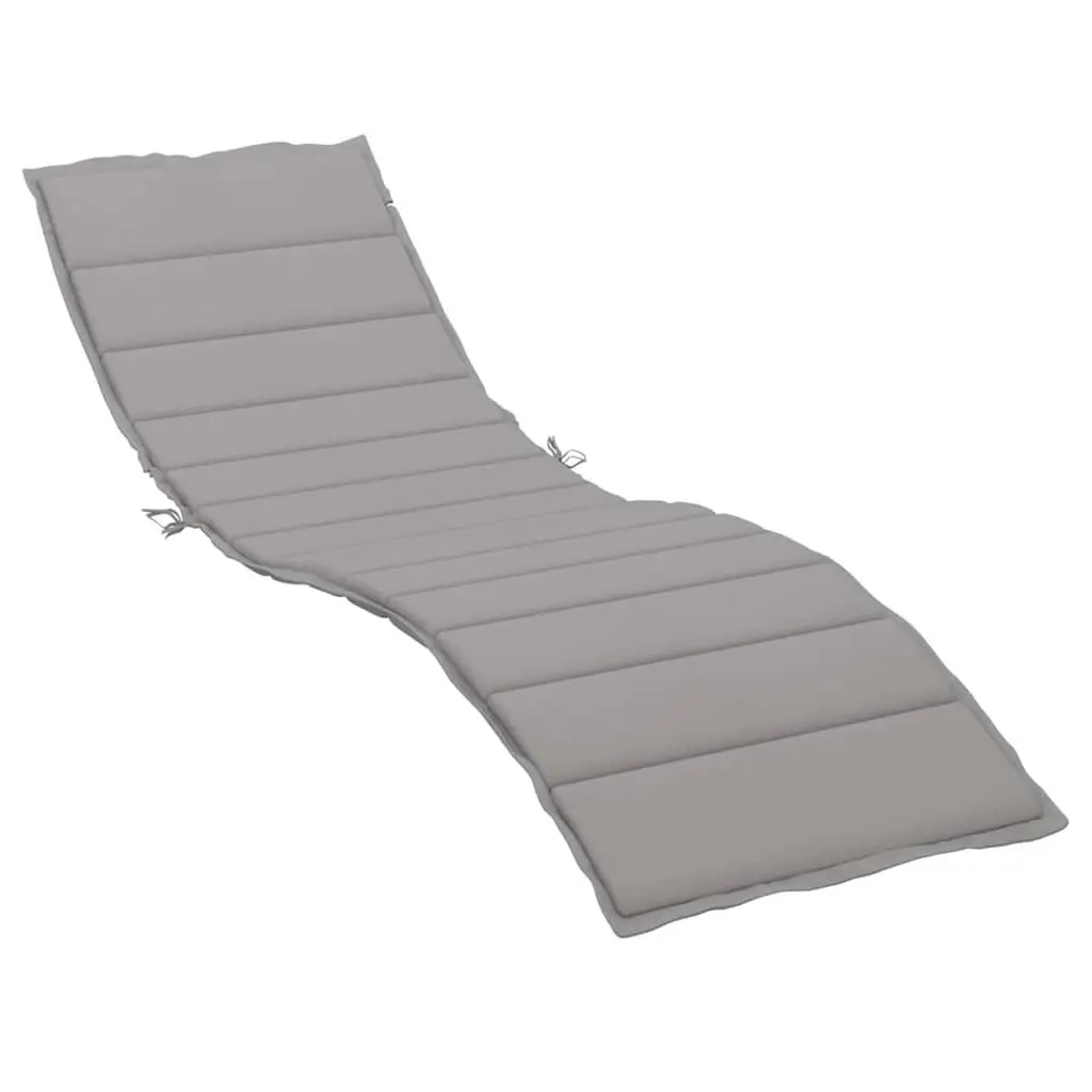 Sun Lounger Cushion Oxford Fabric 200 x 70 cm Grey