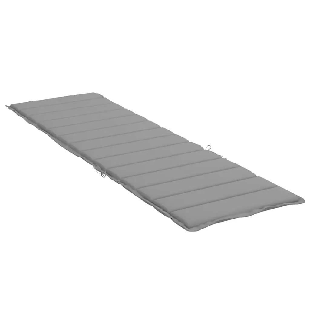 Sun Lounger Cushion Oxford Fabric 200 x 70 cm Grey