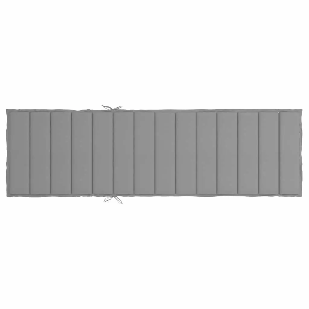 Sun Lounger Cushion Oxford Fabric 200 x 70 cm Grey