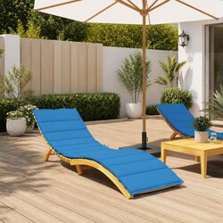 Premium Blue Sun Lounger Cushion for Outdoor Comfort