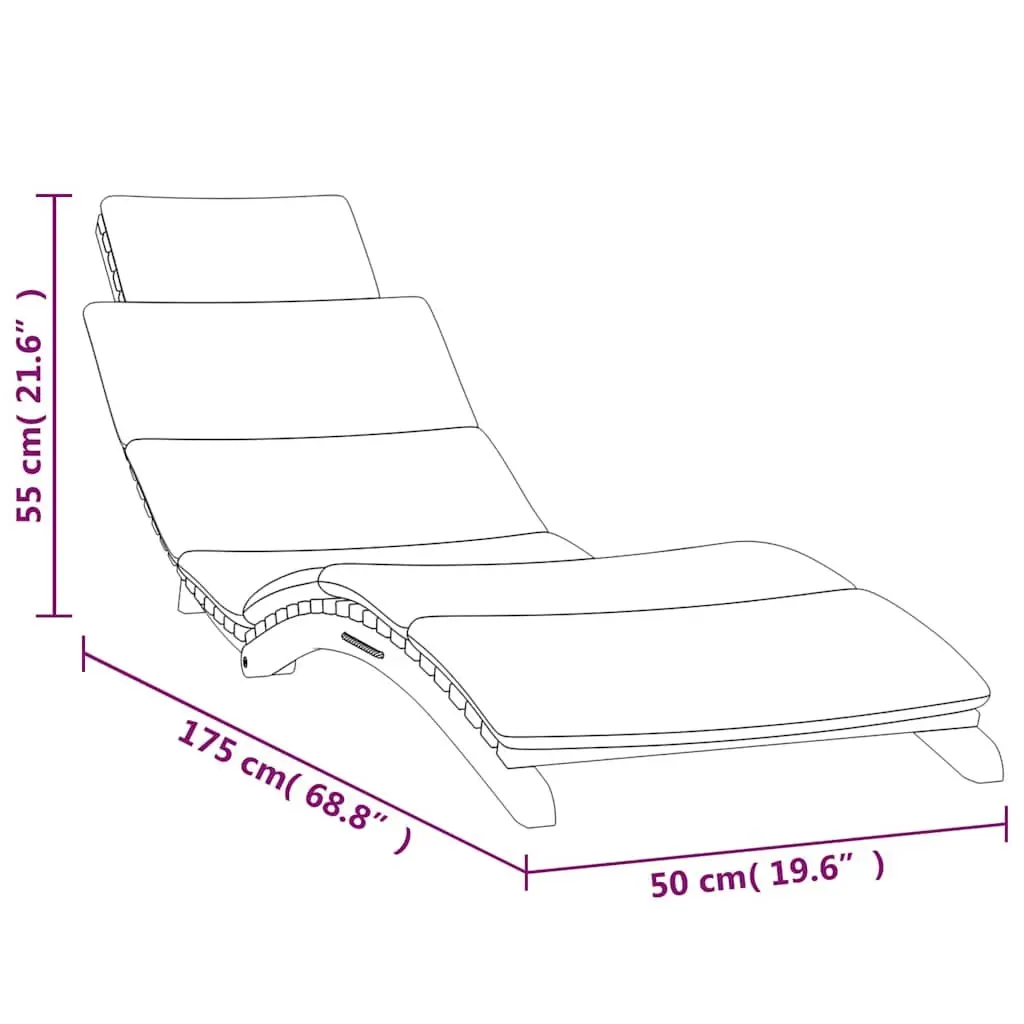 Sun Loungers Solid Teak Wood Grey 2 pcs Ergonomic Adjustable Backrest Folding