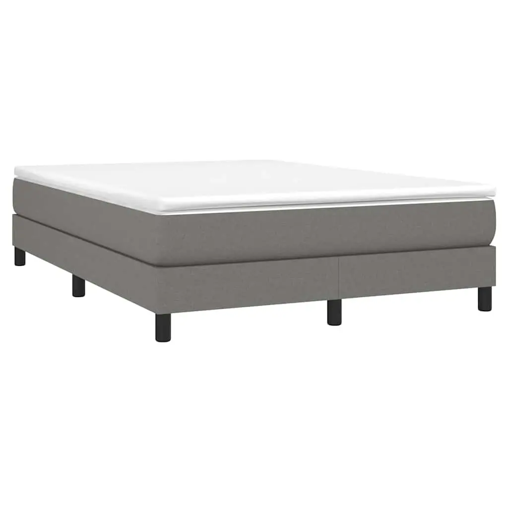 Queen Size Bed with Pocket Spring Mattress in Grey Fabric