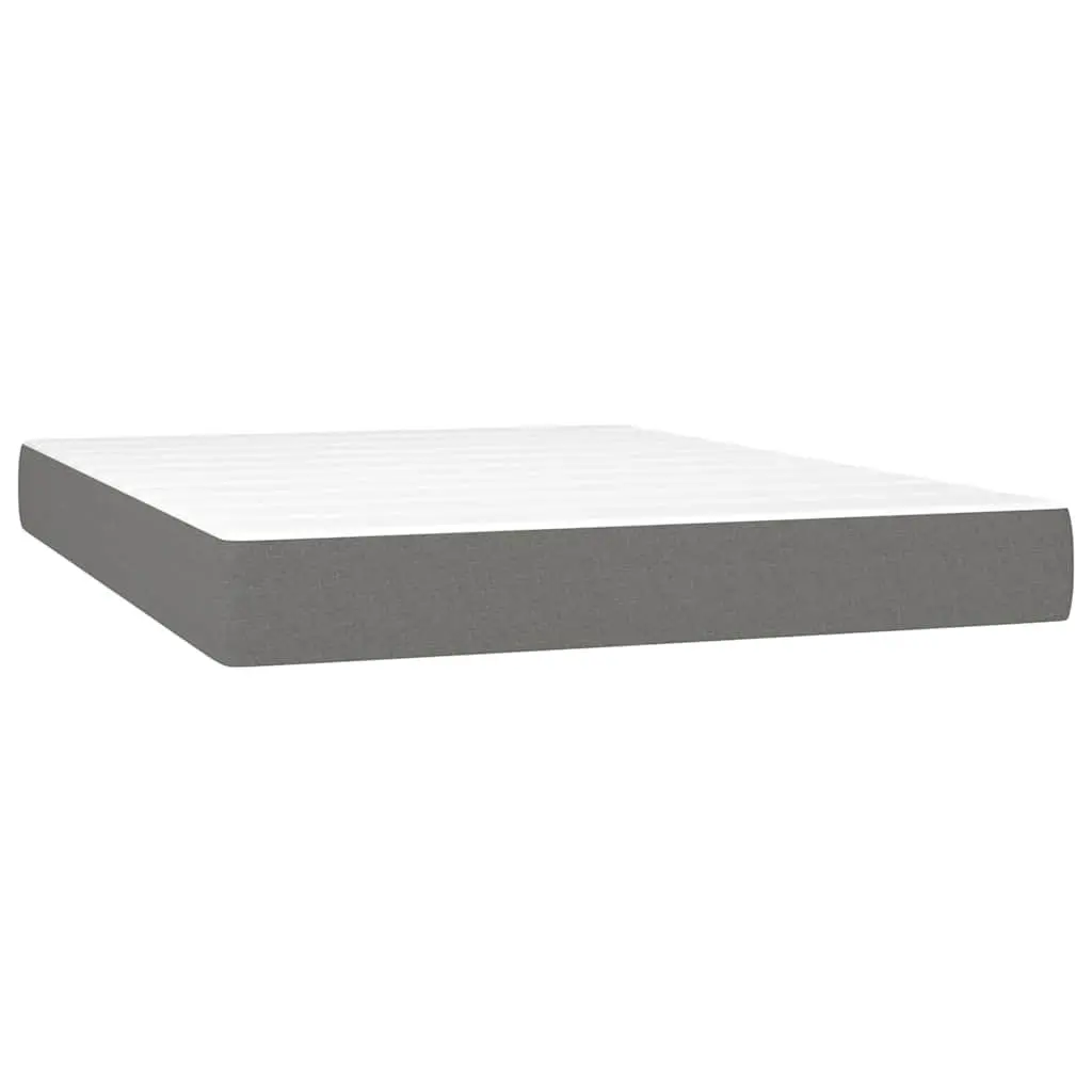 Queen Size Bed with Pocket Spring Mattress in Grey Fabric