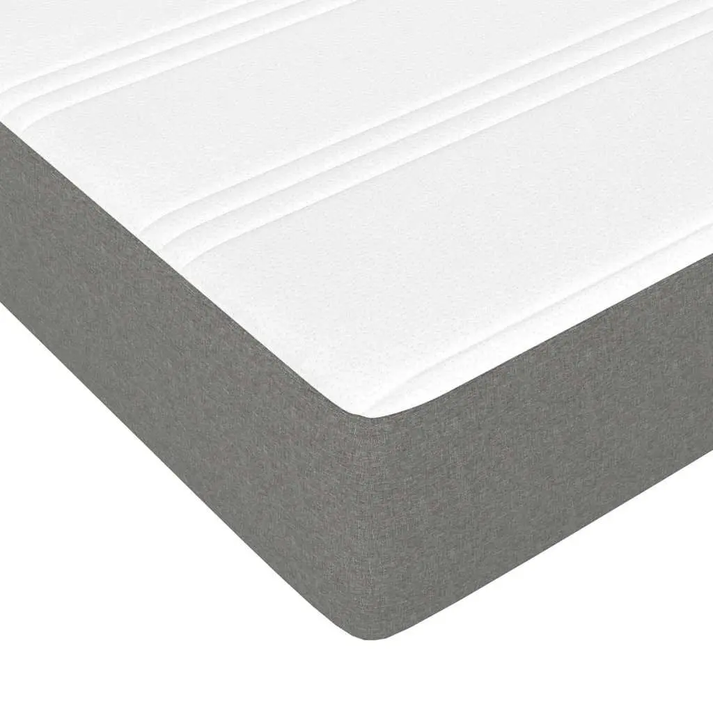 Queen Size Bed with Pocket Spring Mattress in Grey Fabric