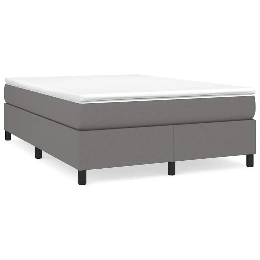 Queen Size Box Spring Bed with Grey Pocket Spring Mattress