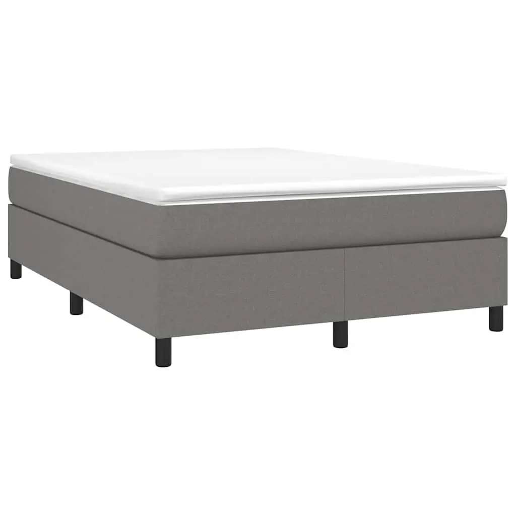 Queen Size Box Spring Bed with Grey Pocket Spring Mattress