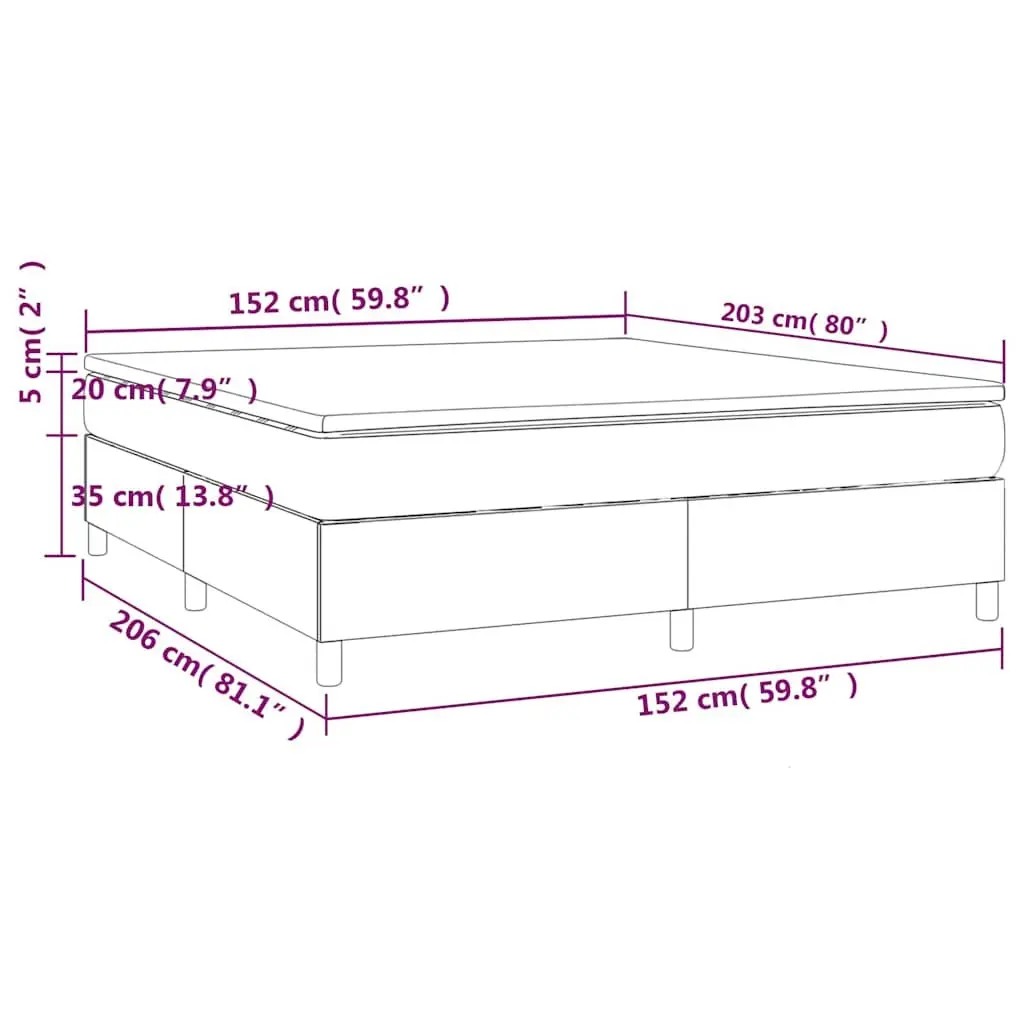 Box Spring Bed Faux Leather Queen Size Black with Pocket Spring Mattress