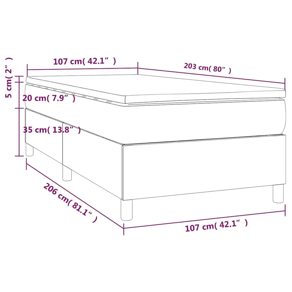 King Single Box Spring Bed with Pocket Mattress