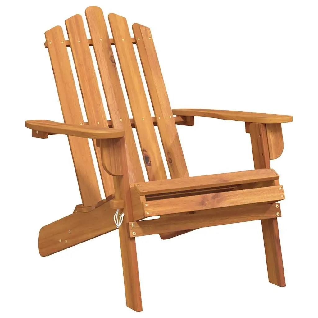 Solid Wood Adirondack Chairs, 2 pcs, Brown